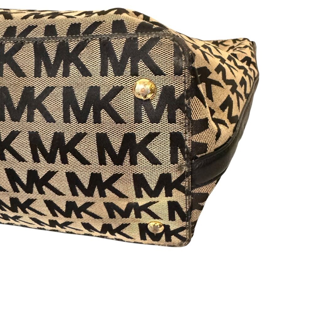 Michael Michael Kors Women's Brown Canvas Shoulder Bag - Picture 6 of 16